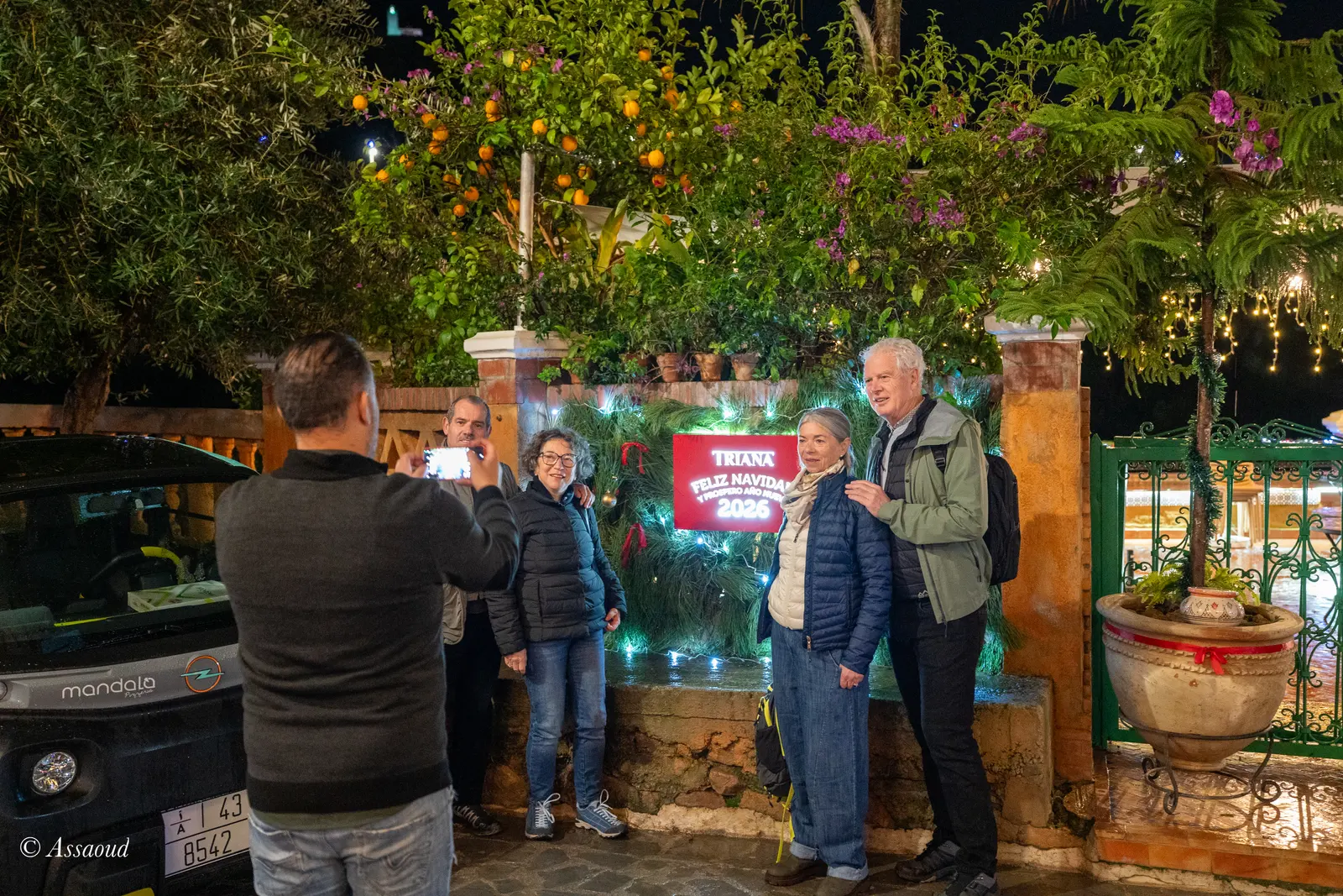 Vibrant New Year's Eve atmosphere at Triana restaurant Chefchaouen