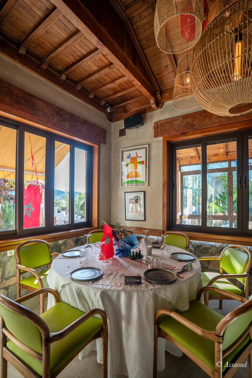 Afternoon on the Triana rooftop terrace Chefchaouen