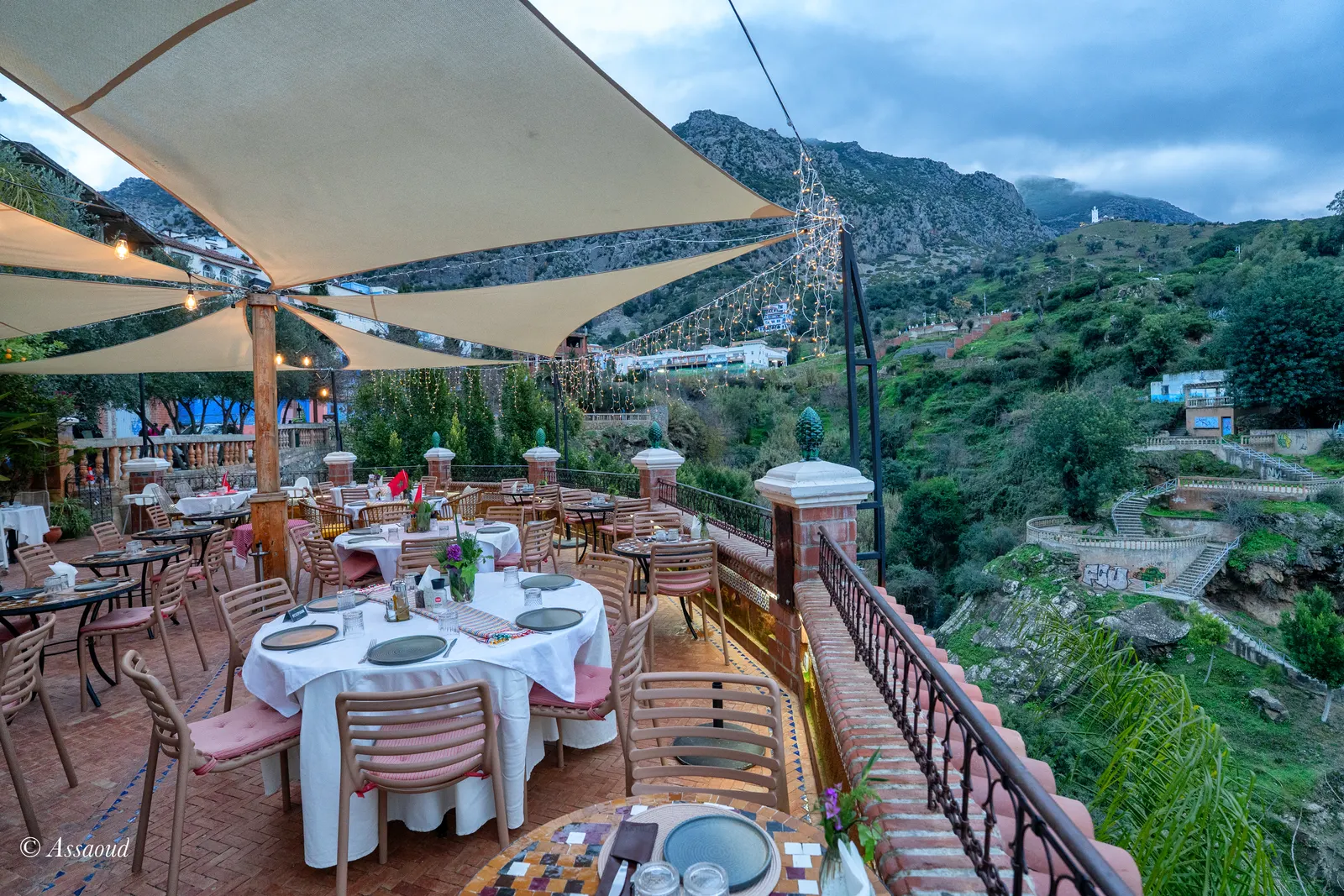 Rooftop terrace in Chefchaouen