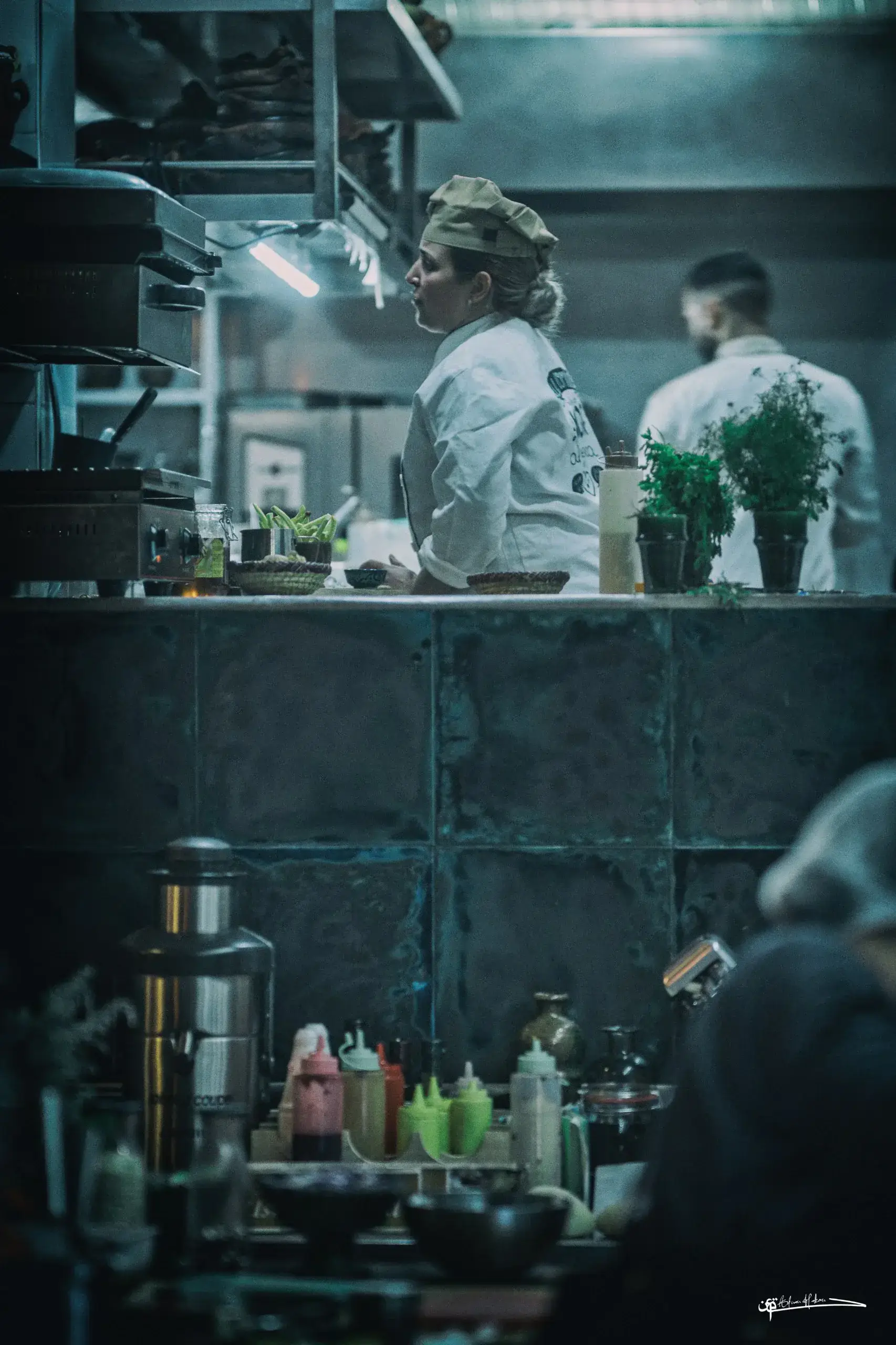 triana professional kitchen team at work in the open kitchen
