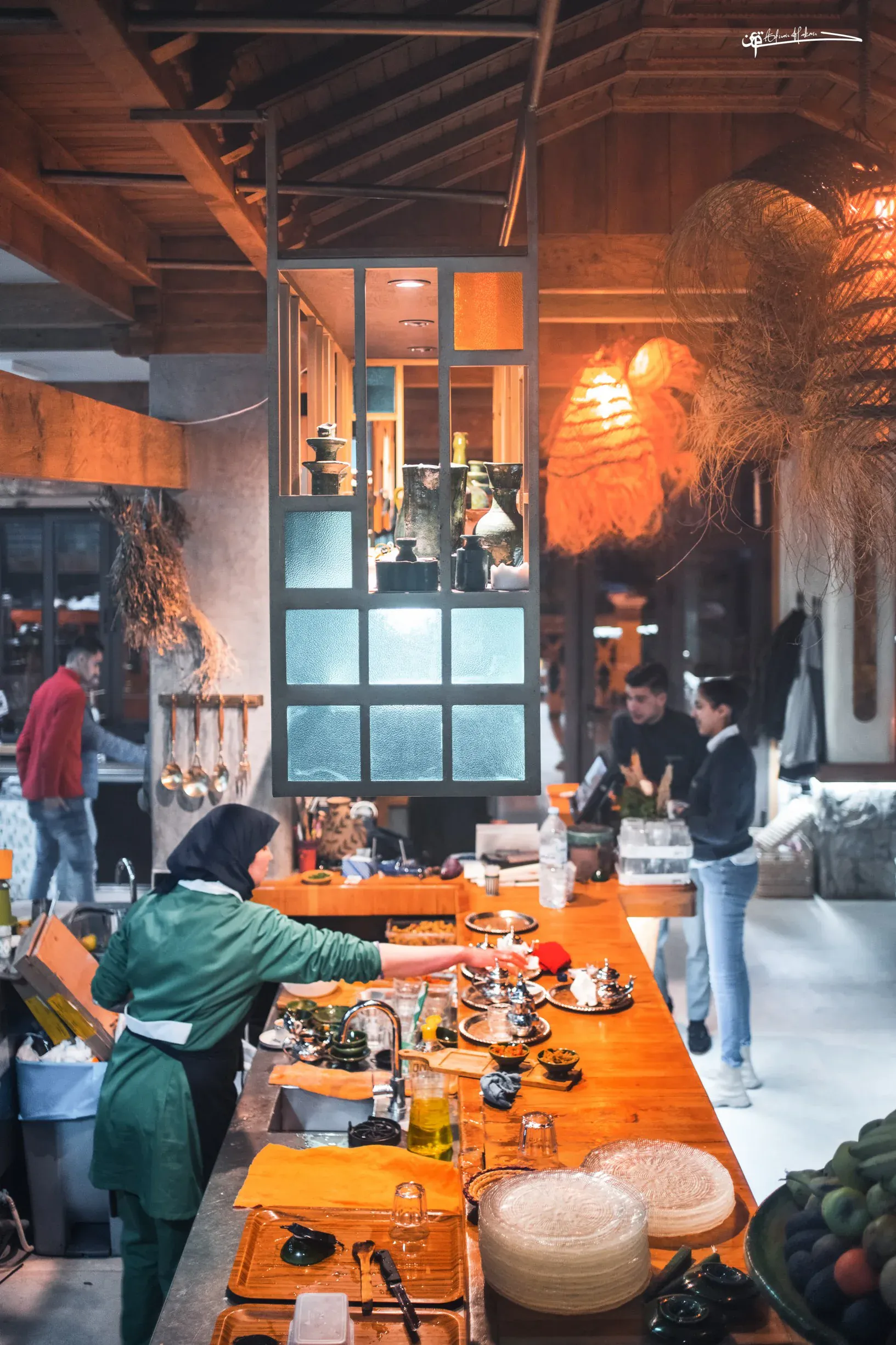 Bar service with Moroccan details at Triana Chefchaouen