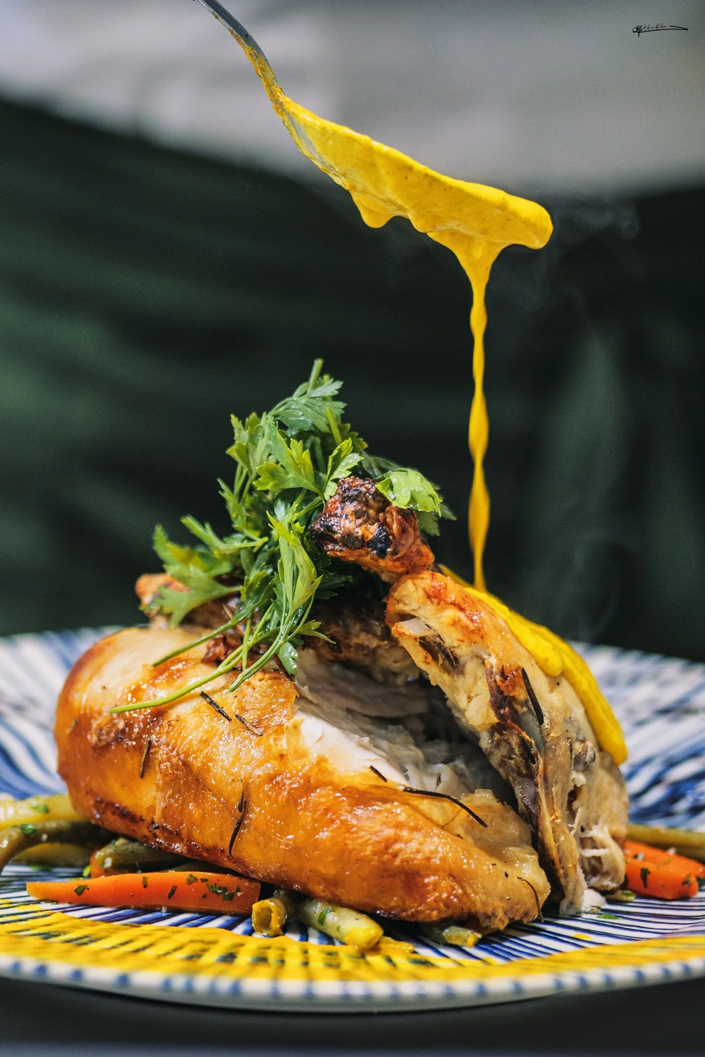 Chef plating a signature dish at Triana in Chefchaouen